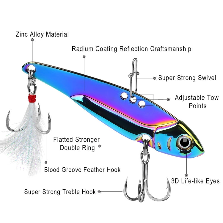 PROBEROS DW559 Colorful VIB Sequenant Far Subsidine Lure Bait, Specification: 7g