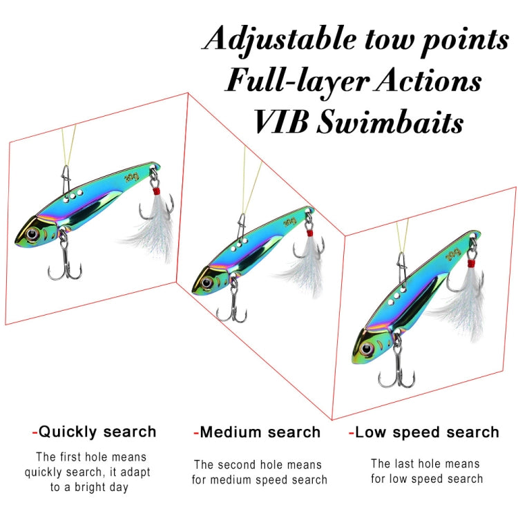 PROBEROS DW559 Colorful VIB Sequenant Far Subsidine Lure Bait, Specification: 12g