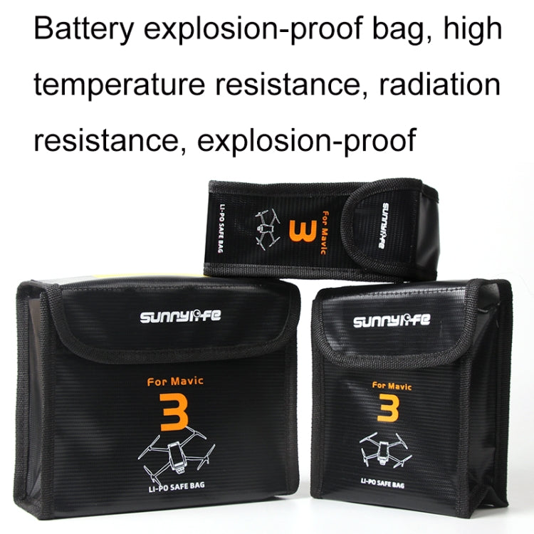 For Mavic 3 Sunnylife M3-DC105 2 In 1 Batteries Safe Storage Explosion-proof Bags