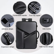 Large-capacity Water-resistant Expandable Hard Shell Backpack with USB Charging Hole(161 Dark Gray)