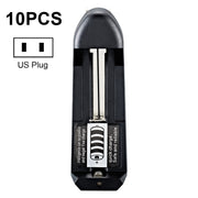 10 PCS BMAX Single Slot Direct Insert Power Supply 18650 Lithium Battery Charger(US Plug)
