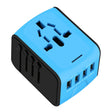 BMAX 199-04U Travel Multifunctional USB Converter 4 USB Universal Socket(Blue Black) - Extension Socket by BMAX | Online Shopping South Africa | PMC TechLife | Buy Now Pay Later Mobicred
