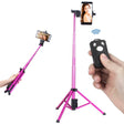 YUNTENG 1688 Selfie Stick Tripod Bluetooth Remote Control Camera Stand(Pink) - free shipping - PMC TechLife - Order now!