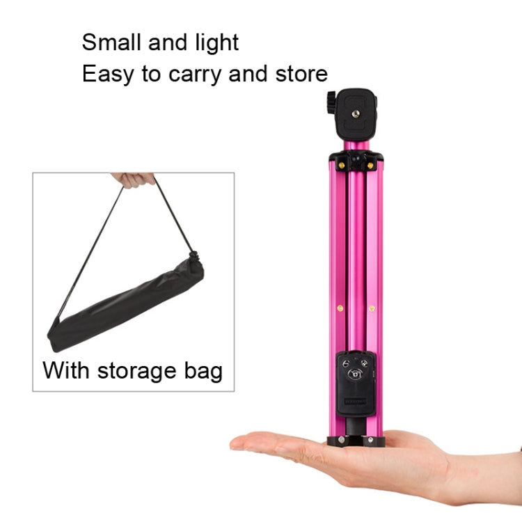 YUNTENG 1688 Selfie Stick Tripod Bluetooth Remote Control Camera Stand(Pink)
