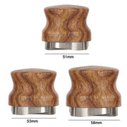 51 mm Pear Wood Stainless Steel Coffee Compressor
