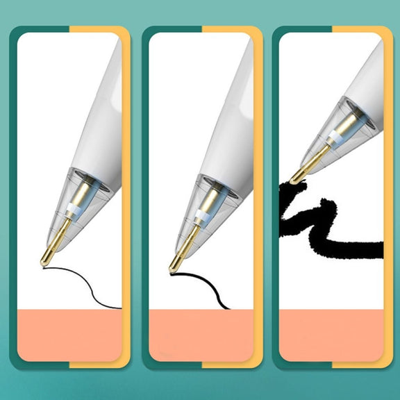 For Apple Pencil 1/2 Transparent Replacement Pen Tip Transform Nib,Style: 5.0 Silver Needle