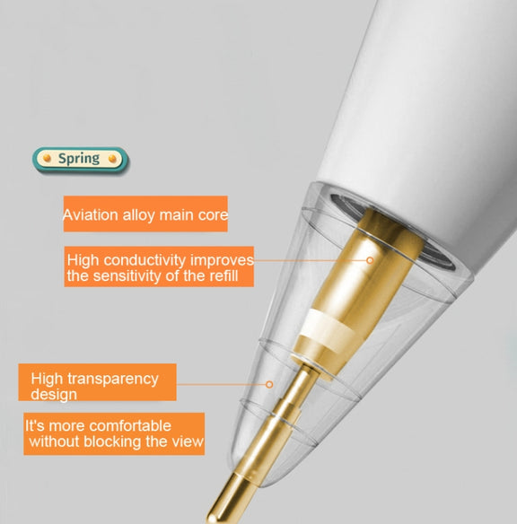 For Apple Pencil 1/2 Transparent Replacement Pen Tip Transform Nib,Style: 7.0 Silver Needle
