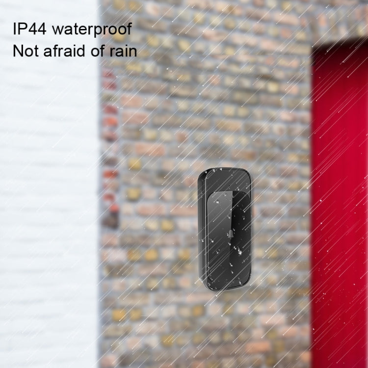 C03 1 For 1 Home Wireless IP44 Water-resistant Touch Sensor Doorbell(US Plug Black)