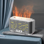 350ml Simulated Flame Aromatherapy Humidifier With Timing Function(Silver)