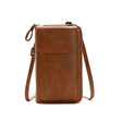 Lady Purse Shoulder Crossbody Bag Multi-functional Mobile Phone Bag(Brown) - Single-shoulder Bags by PMC TechLife | Online Shopping South Africa | PMC TechLife