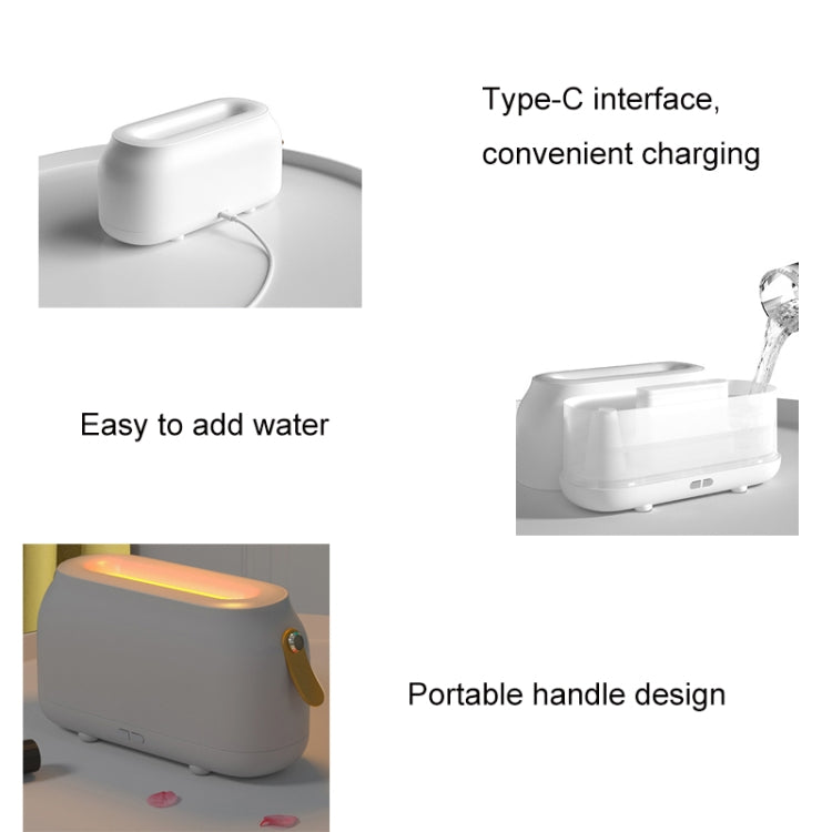Simulation Flame Aromatherapy Humidifier Bedroom Ambient Light, Color: 3 Colors (RGB)