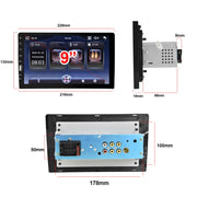 Q3570 9 inch Carplay Single Spindle MP5 Player, Style: Standard+4 Light Camera