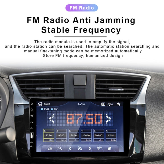 Q3570 9 inch Carplay Single Spindle MP5 Player, Style: Standard+4 Light Camera