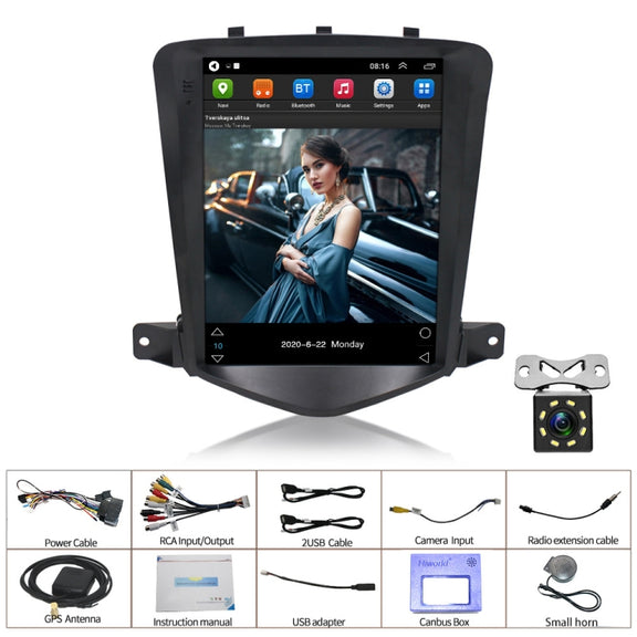 For Chevrolet Cruze 9.7 inch Navigation Integrated Machine, Style: Standard+8 Light Camera(1+16G)