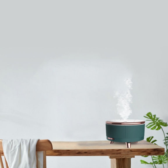 Ultrasonic Aromatherapy Diffuser Humidifier Essential Oil Diffuser US Plug(Blue Flower Dot)