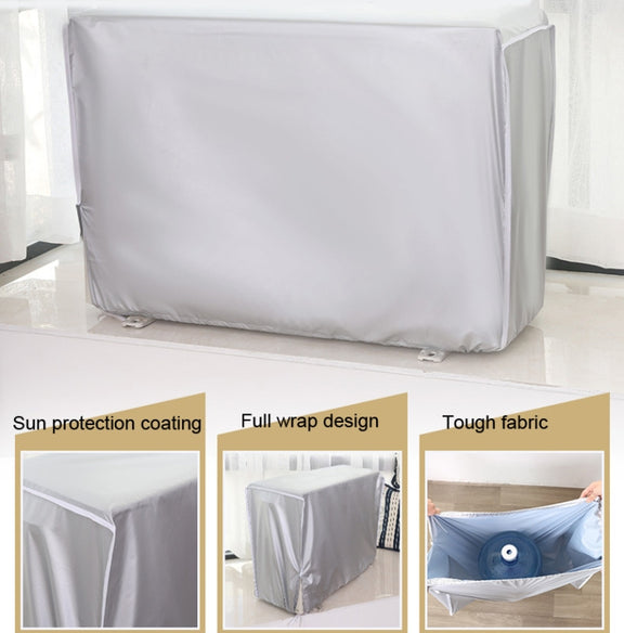 Outdoor Air Conditioning Cover Water-resistant Dust Cover Rainproof Cover,Size:  S 80 x 28 x 54cm