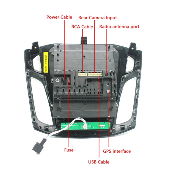 For Ford Focus 9.7 inch Android WiFi Car Integrated Machine, Style: Standard+4 Light Camera(2+64G)
