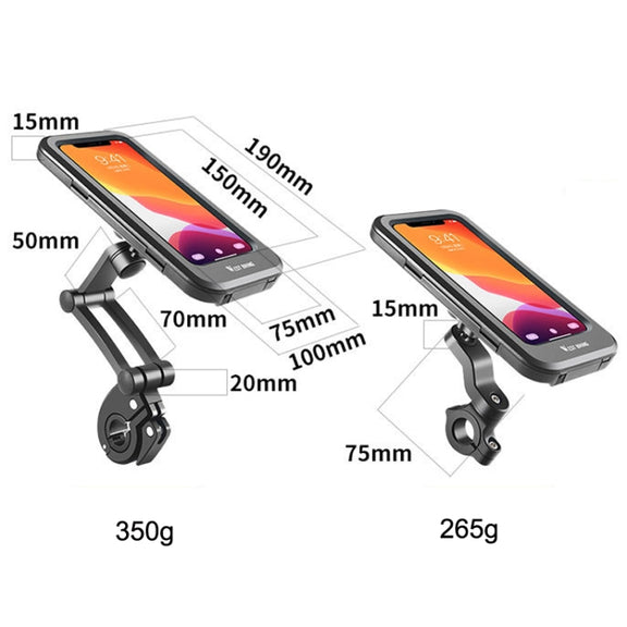 WEST BIKING Bicycle Riding Water-resistant and Shockproof Phone Bracket, Style: Raise Handlebar