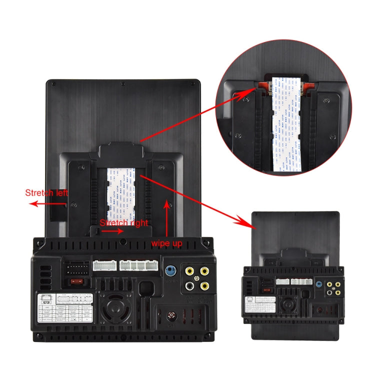 9520C Double Spindle 9.5 inch Vertical Screen Car MP5 Player, Style: Standard+8 Light Camera