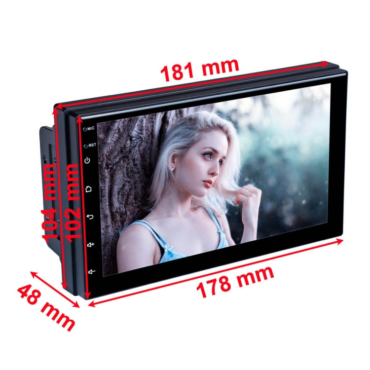 C7001 7 inch Touch Screen Built-In CarPlay Car MP5 Player, Style: Standard+4 Light Camera