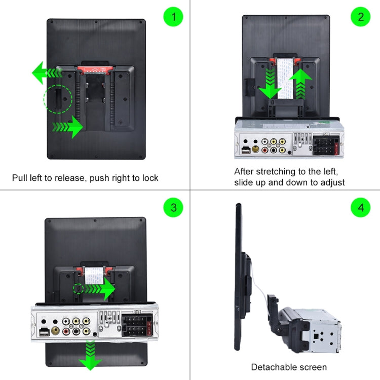 C800 9.5 Inch MP5 Single Butt Carplay Player, Style: Standard+8 Light Camera