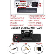 C800 9.5 Inch MP5 Single Butt Carplay Player, Style: Standard+12 Light Camera