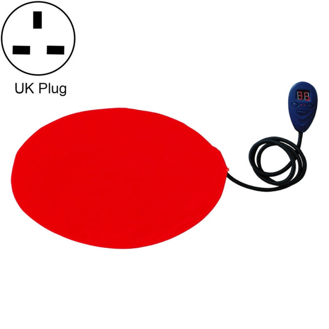 30x30cm Red 12V Low Voltage Multifunctional Warm Pet Heating Pad Pet Electric Blanket(UK Plug)
