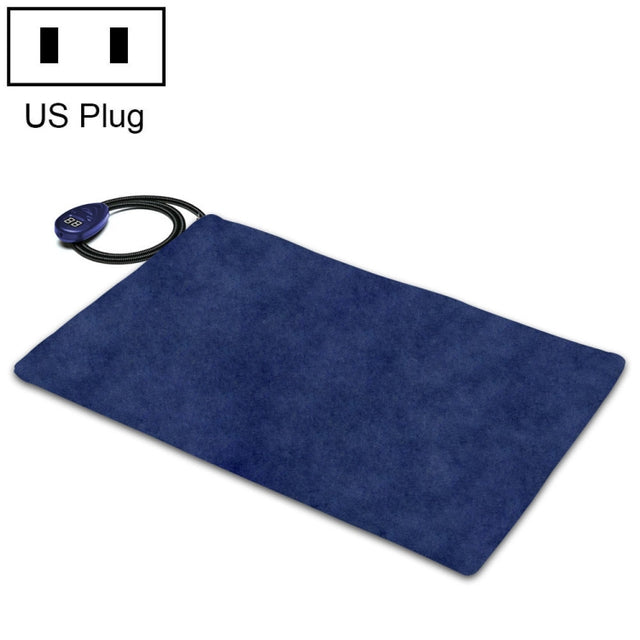 65x40cm Blue 12V Low Voltage Multifunctional Warm Pet Heating Pad Pet Electric Blanket(US Plug)