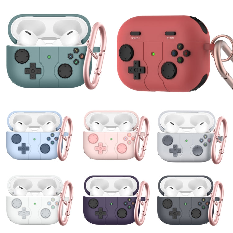 For Airpods 3 Soft Shell Drop-proof Silicone Headphone Cover With Hook (Purple)