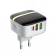 LDNIO A3513Q 32W QC3.0 3 USB Ports Phone Adapter EU Plug with 8 Pin Cable - USB Charger by LDNIO | Online Shopping South Africa | PMC TechLife | Buy Now Pay Later Mobicred