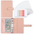 A6 Macaron Notebook PU Loose-leaf Cash Budget Handbook(Pink) - free shipping - PMc TechLife - Order now!