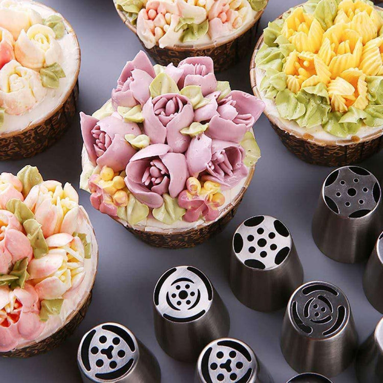 10PCS/Set Stainless Steel Laminating Nozzle Set Cake DIY Laminating Nozzle Set Baking Tools