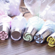 10PCS/Set Stainless Steel Laminating Nozzle Set Cake DIY Laminating Nozzle Set Baking Tools