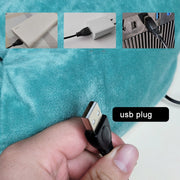 USB Heating Foot Warmer Comfortable Plush Foot Warmer(Ink Green)