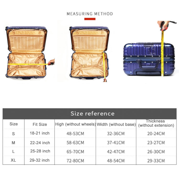 Thickened Wear-resistant Stretch Luggage Dust-proof Protective Cover, Size: L(Red)