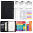 A6 Macaron PU Leather Loose-leaf Notebook Cash Budget Handbook(Black) - Notebooks by PMC TechLife | Online Shopping South Africa | PMC TechLife