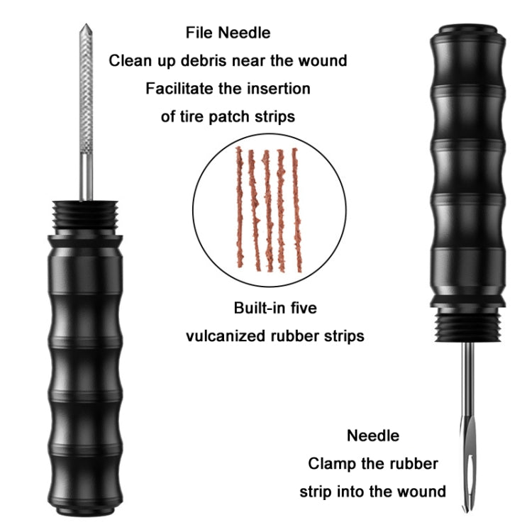 BIKERSAY BT056 Bicycle Fork Drill Bit Vacuum Tire Repair Tool(Black)