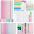 A6 Gradient Macaroon Loose-leaf Handbook Cash Budget Book(Pink Purple Green) - Notebooks by PMC TechLife | Online Shopping South Africa | PMC TechLife