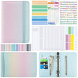 A6 Gradient Macaroon Loose-leaf Handbook Cash Budget Book(Green Yellow Pink) - Notebooks by PMc TechLife | Online Shopping South Africa | PMc TechLife | Buy Now Pay Later Mobicred