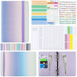 A6 Gradient Macaroon Loose-leaf Handbook Cash Budget Book(Blue Green Purple) - Notebooks by PMC TechLife | Online Shopping South Africa | PMC TechLife