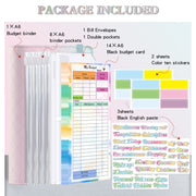 A6 Gradient Macaroon Loose-leaf Handbook Cash Budget Book(Gray White)