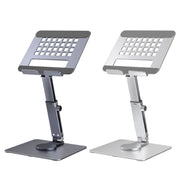 JUNDNE H06 Desktop Folding Phone Stand Portable Telescopic Rotary Tablet Stand(Silver)