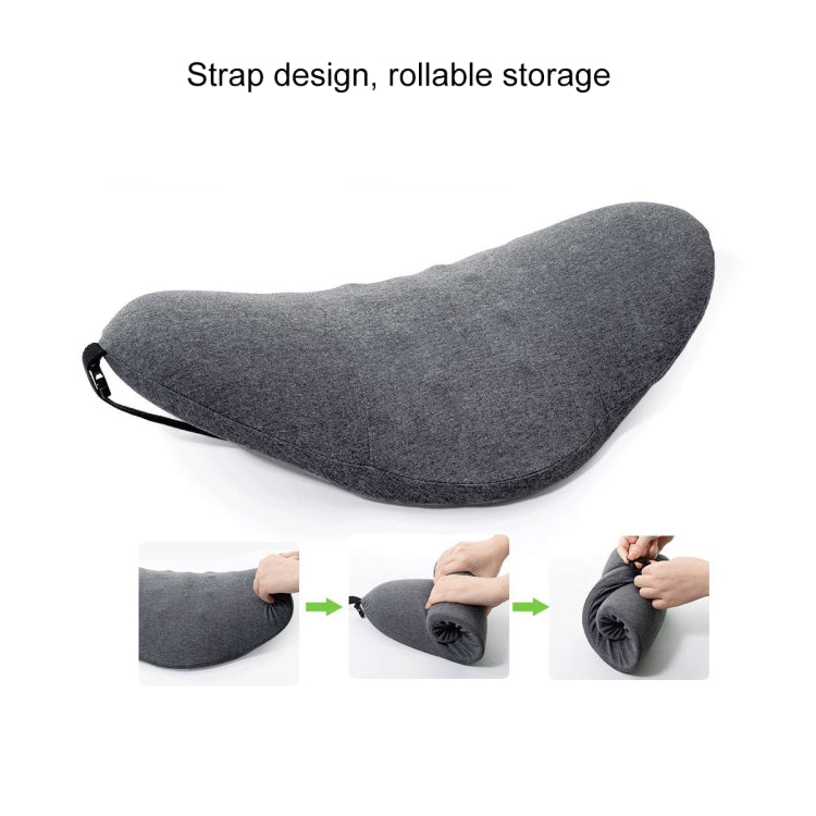 Memory Foam Lumbar Spine Cushion Pregnant Women Sleeping Lumbar Pillow(Dark Gray Crescent)