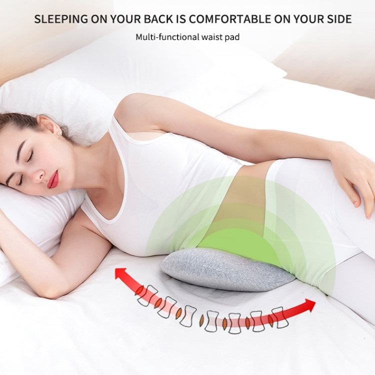 Memory Foam Lumbar Spine Cushion Pregnant Women Sleeping Lumbar Pillow(Dark Gray)