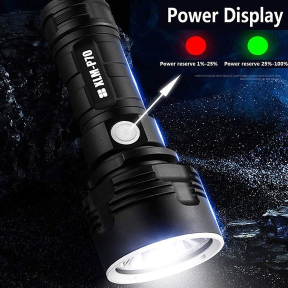 Strong Light Outdoor Water-resistant Camping Aluminum LED Flashlight, Style: L2 (Without Battery)