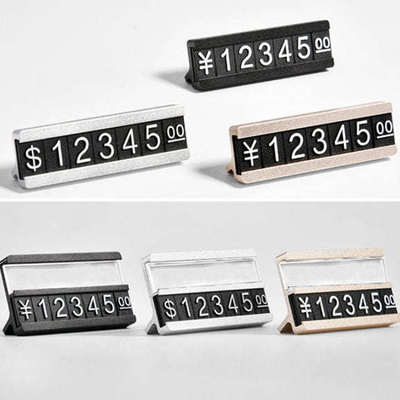 Metal Digital Grain Price Display Micro Standing Plate, Size: Single Layer(Black)