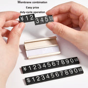 Metal Digital Grain Price Display Micro Standing Plate, Size: Single Layer(Black)