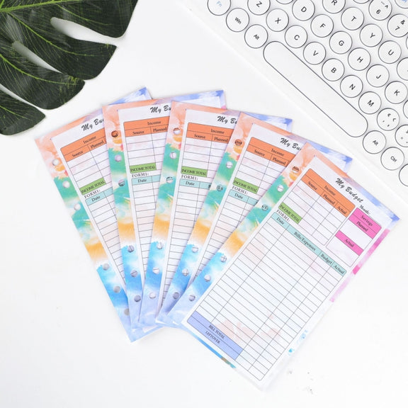 A6 6 Hole Budget Book Loose-leaf Replacement Core Handbook Insert,Spec: 3 In 1