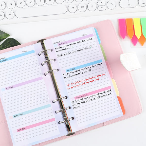 A6 6 Hole Budget Book Loose-leaf Replacement Core Handbook Insert,Spec: Budget Page 56 Sheets