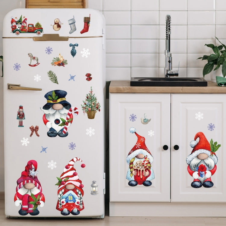 Christmas Static Glass Window Decoration Background Decorative Stickers(Snowman)